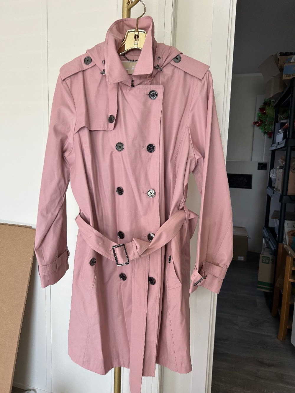 Michael Kors Trench Coat, Womens XL, Pink NWOT